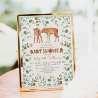 Twins Cute Baby Bison Boy Baby Shower