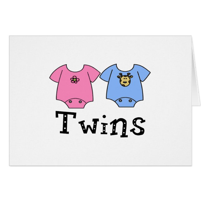 Twins Cute Bodysuit 1 girl & 1 Boy (Front Horizontal)