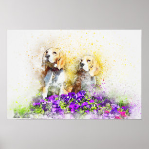 Twins Dogs Poster