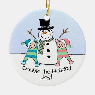 TWINS: Double the Holiday Joy! Ceramic Tree Decoration