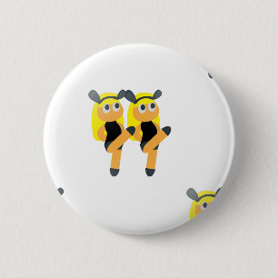 twins emoji 6 cm round badge