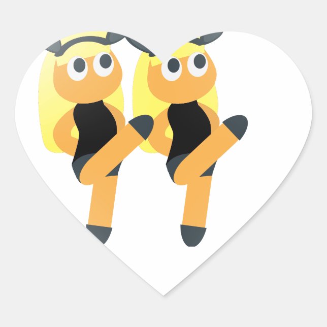 twins emoji heart sticker (Front)