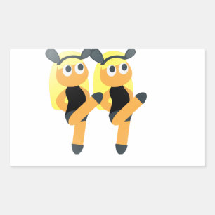 twins emoji rectangular sticker