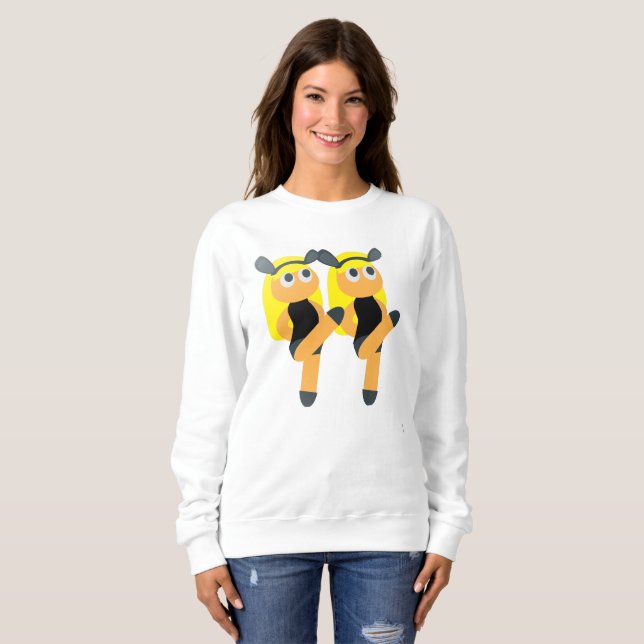 twins emoji womens sweatshirt (Front Full)