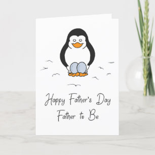 Twins, Father's Day Father to Be, Penguin Eggs Card