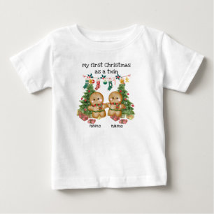 Twins first Christmas T-shirt