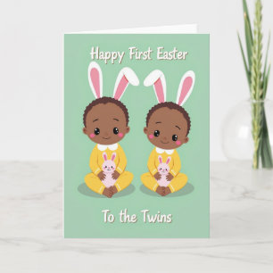 Twins First Spring Festivity Card