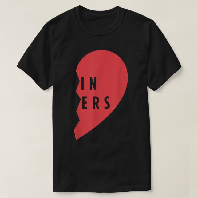 Twins Gift - Twin Sisters Heart Matching Shirt Set (Design Front)