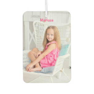 Twins Girls 2 Photos Names Personalised Custom Car Air Freshener