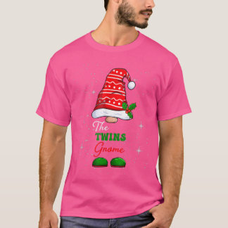 Twins Gnome Family Matching Christmas Funny Pajama T-Shirt