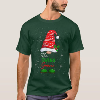 Twins Gnome Family Matching Christmas Funny Pajama T-Shirt