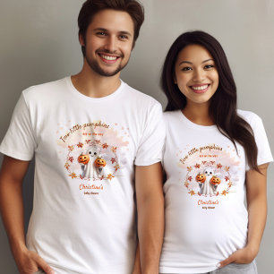Twins Halloween Pumpkin Ghost Unisex Baby Shower T-Shirt