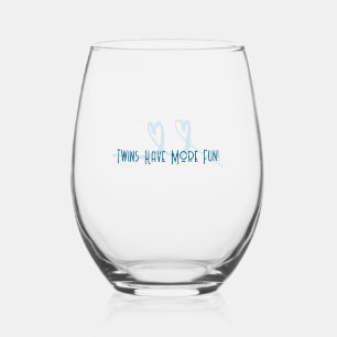 Twins Have More Fun Wine Glasses