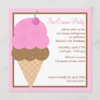 Twins Ice Cream Cone Birthday Party {2 sides}