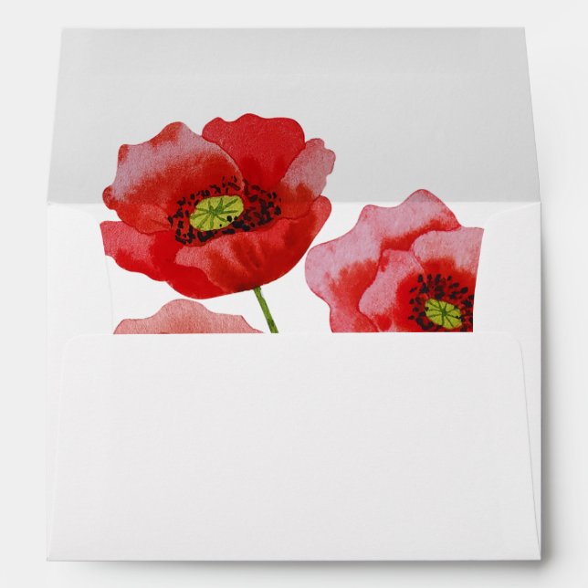 Twins in Bloom Poppy  Envelope (Back (Bottom))