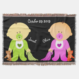 Twins Keepsake Throw Blanket