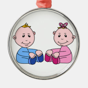 TWINS METAL TREE DECORATION