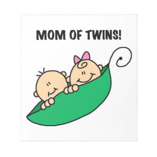 Twins Mum- Peas in a Pod Gifts Notepad