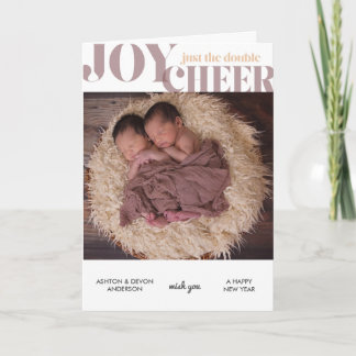 Twins - New Year Custom Photo Card