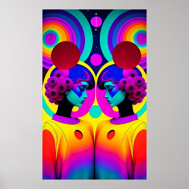 Twins of a Twain - Ken Gauge Surreal Art Poster (Front)