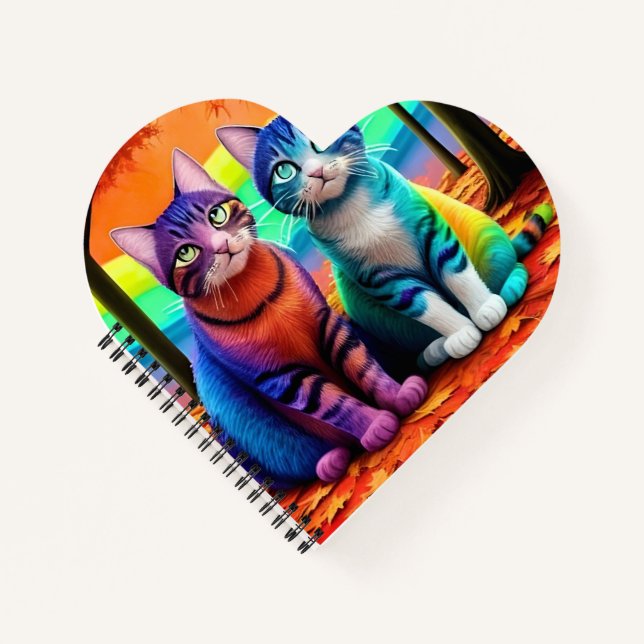 Twins of Cats Digital Art-56467 Notebook (Front)