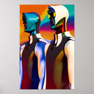 Twins of Uncertainty Ken Gauge Surrealism Poster