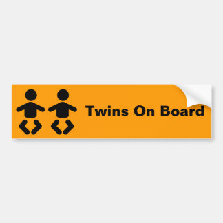 Twins On Board Bumper Sticker