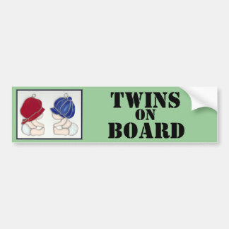 twins on board bumper sticker