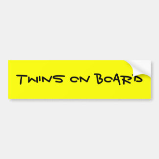 TWINS ON BOARD BUMPER STICKER