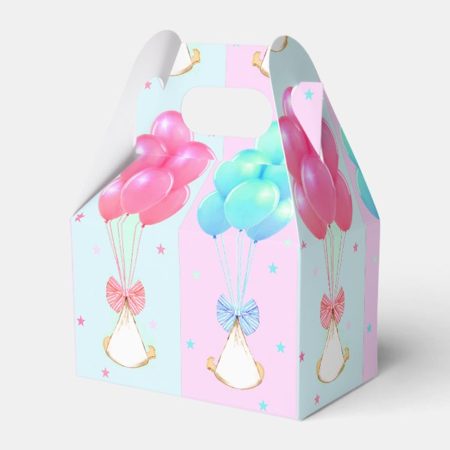 Twins or Gender Reveal Party Favour Box (Front Side)