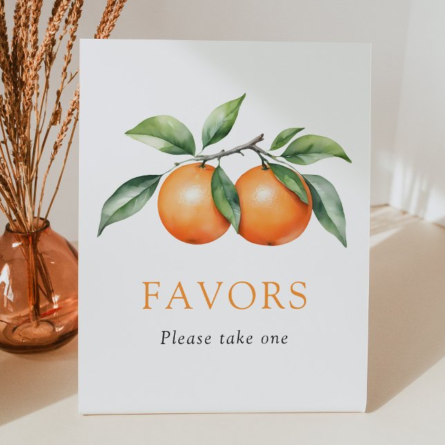 Twins Orange Baby Shower Favours Sign (Creator Uploaded)