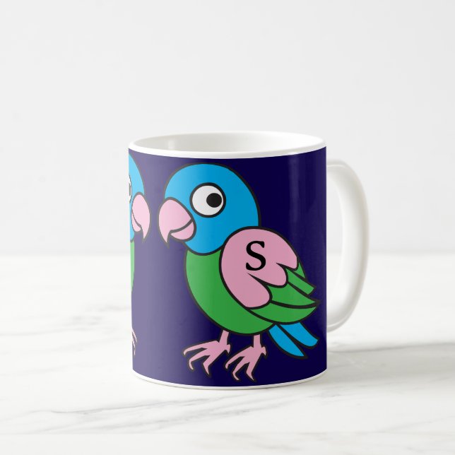 Twins parrot coffee mug (Front Right)