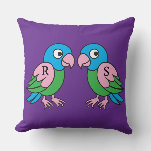 Twins parrot cushion (Front)