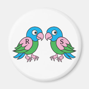 Twins parrot magnet