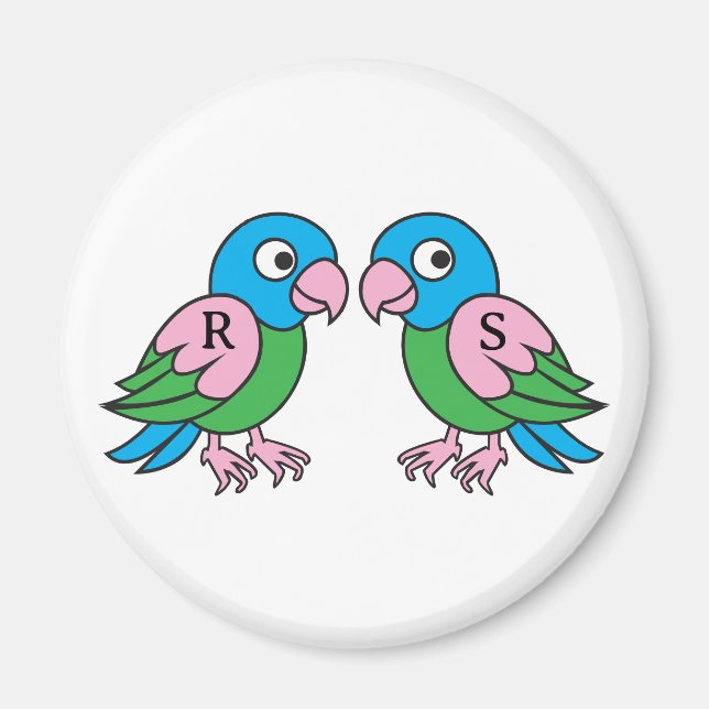 Twins parrot magnet (Front)