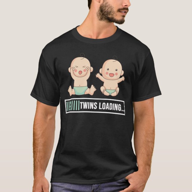 Twins Pregnancy Announcement T-Shirt (Front)