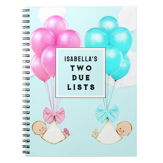 Twins Pregnancy Planner Notebook (Front)