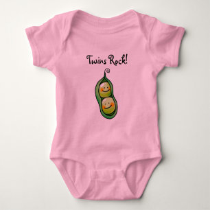 Twins rock baby bodysuit