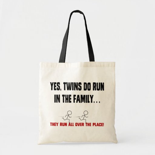 Image of TWINS RUN IN THE FAMILY Tote Bag
