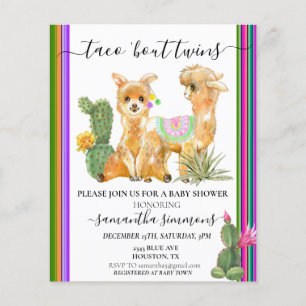 Twins Taco Fiesta Baby Shower LLama 