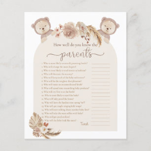 Twins Teddy Bear Who Knows the Parents Shower Game