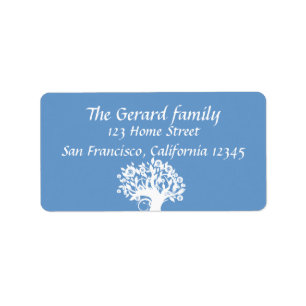 Twins Tree of Life Wedding Mitzvah Address Label