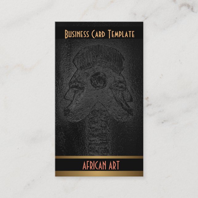 Twins Tribal African Art Business Card (Front)