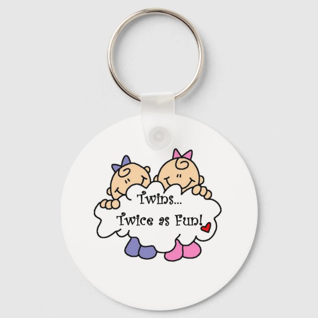 Twins Twice as Fun Key Ring (Front)