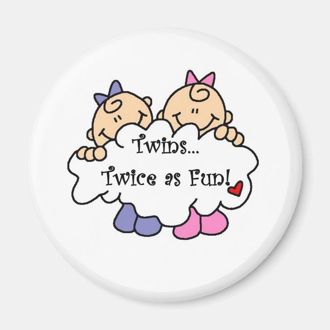 Twins Twice as Fun Magnet (Front)