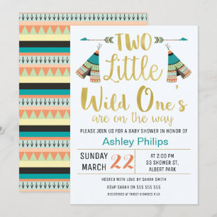 TwinsTribal Little One Faux Baby Shower Invitation