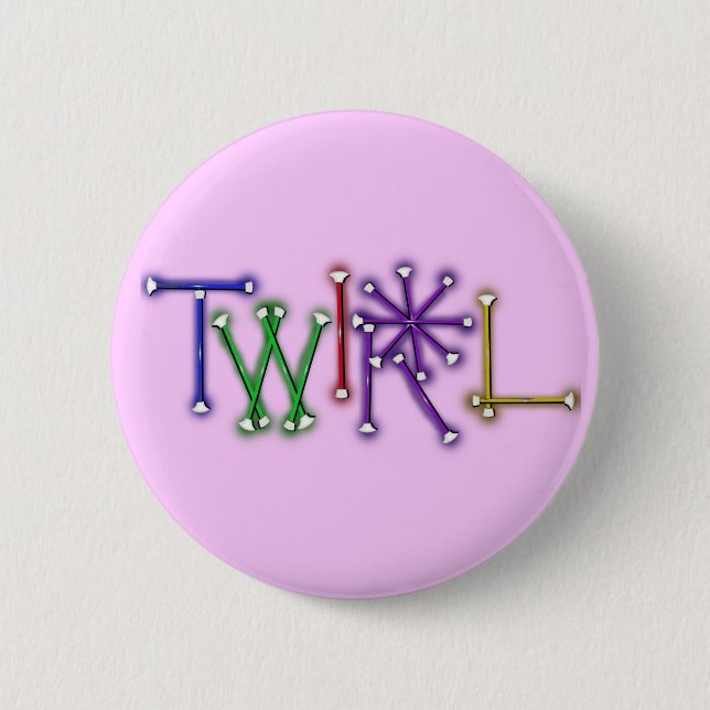 Twirl 6 Cm Round Badge (Front)
