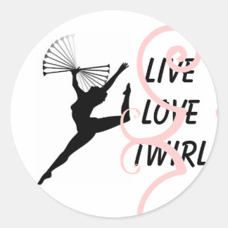 Twirl Classic Round Sticker