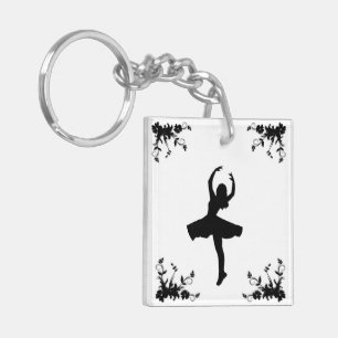 Twirl Dancer Name on Back Key Ring