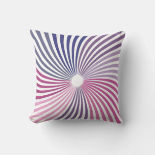 Twirl Geometrical Abstract Pink Purple Cushion